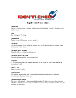 To Download the Legal Terms Cheat Sheet