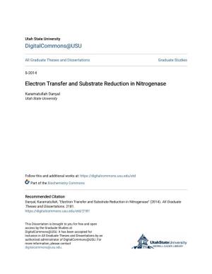Electron Transfer and Substrate Reduction in Nitrogenase