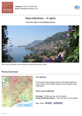 Alpes Maritimes – 6 Nights from the Alps to the Mediterranean