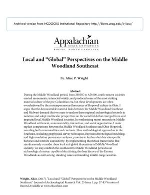 Local and “Global” Perspectives on the Middle Woodland Southeast