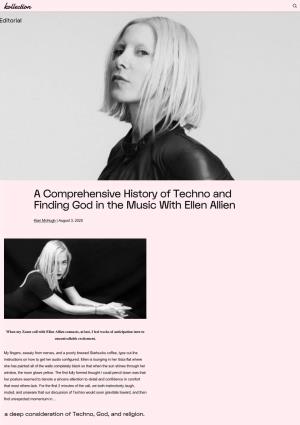 A Comprehensive History of Techno and Finding God in the Music with Ellen Allien
