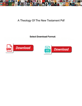 A Theology of the New Testament Pdf