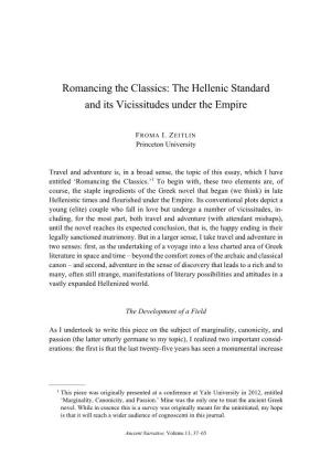 Romancing the Classics: the Hellenic Standard and Its Vicissitudes Under the Empire