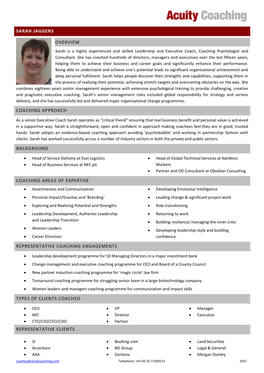 Sarah Jaggers Overview Coaching Approach