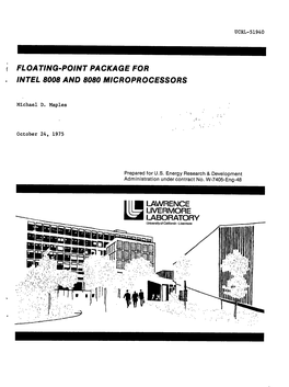 Floating-Point Package for Intel 8008 and 8080 Microprocessors