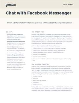 Chat with Facebook Messenger