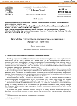 Knowledge Representation and Commonsense Reasoning: Reviews of Four Books