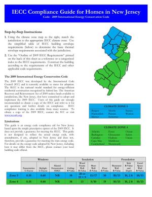 IECC Compliance Guide for Homes in New Jersey Code: 2009 International Energy Conservation Code
