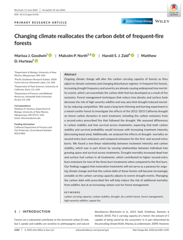 Changing Climate Reallocates the Carbon Debt of Frequent‐Fire Forests