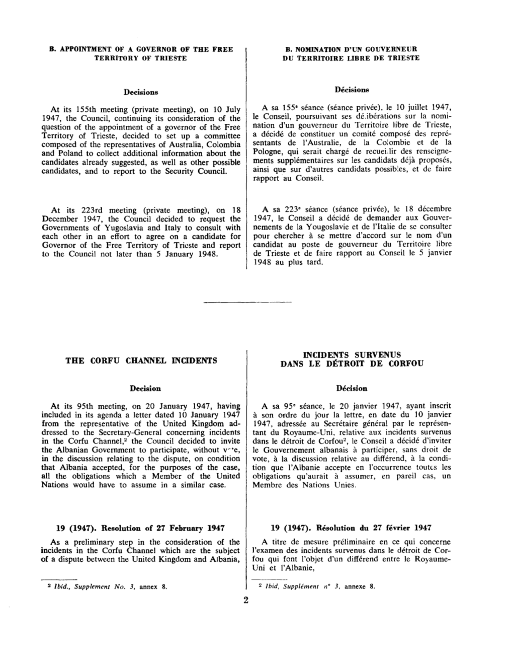 Decisions at Its 155Th Meeting (Private Meeting), on 10