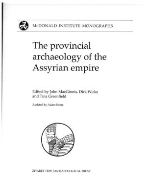 Chapter 23 the Neo-Assyrian Provincial Administration at Tayinat