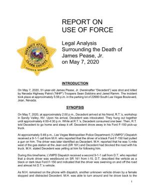 Report on Use of Force