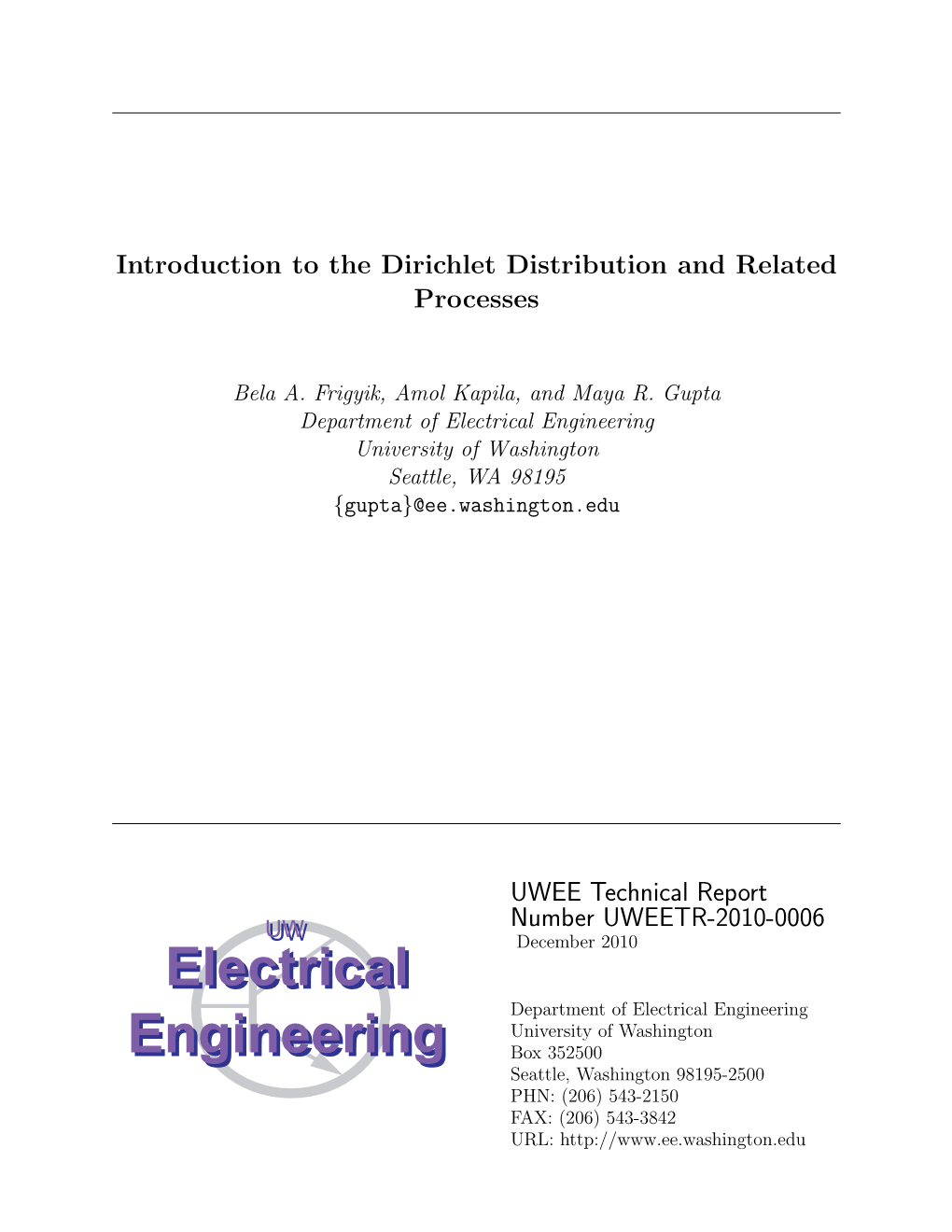 Dirichlet Distribution and Related Processes
