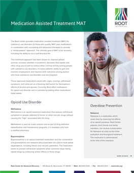 Medication Assisted Treatment MAT