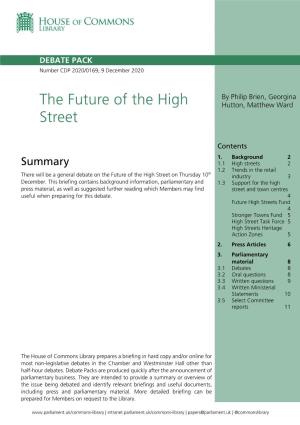 The Future of the High Street on Thursday 10 Industry 3 December