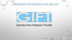 GIFT Stands for Gamete Intrafallopian Transfer