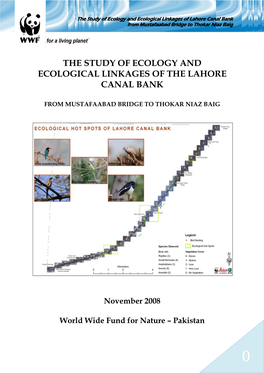 The Study of Ecology and Ecological Linkages of the Lahore Canal Bank