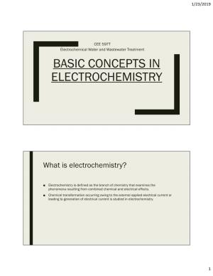 Basic Concepts in Electrochemistry