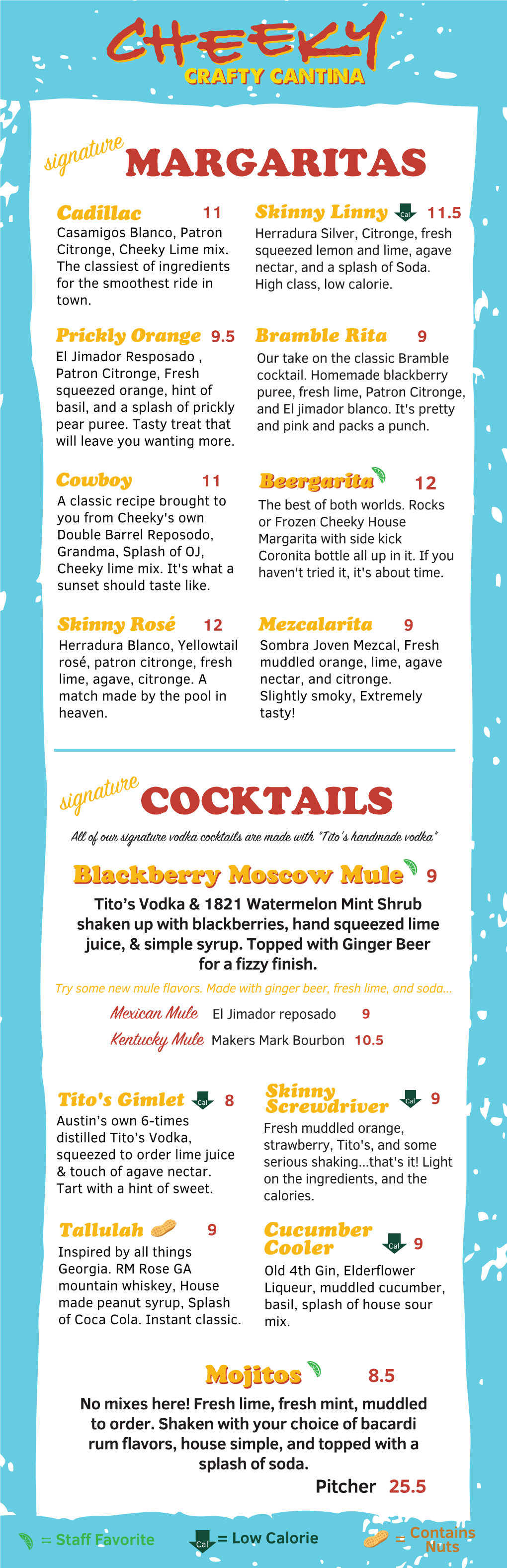 Cheeky Drink Menu Jan 2020 Print