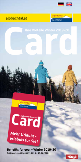 Alpbachtal Card Winter