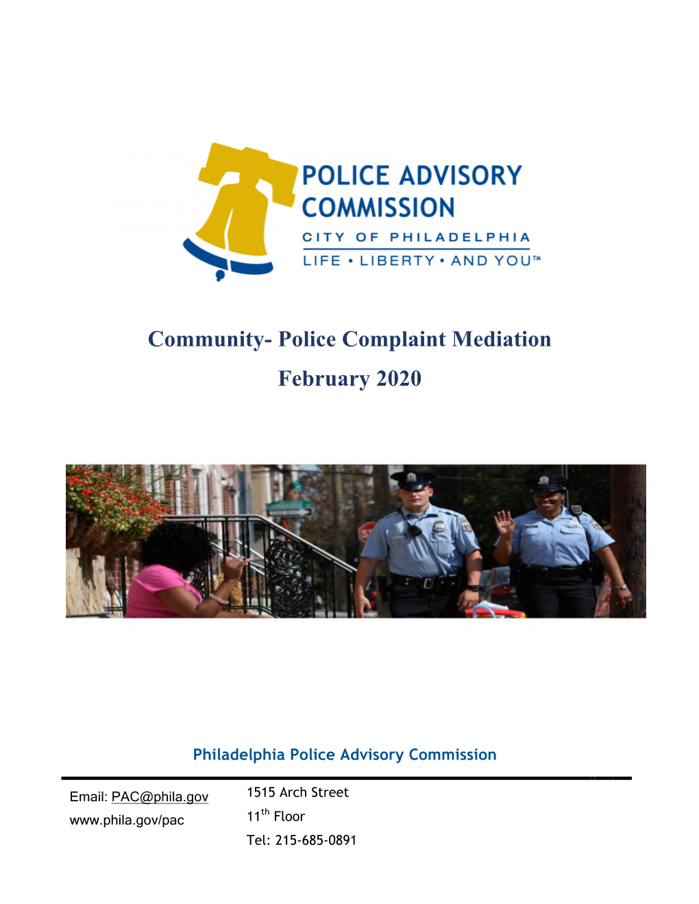 Community- Police Complaint Mediation February 2020