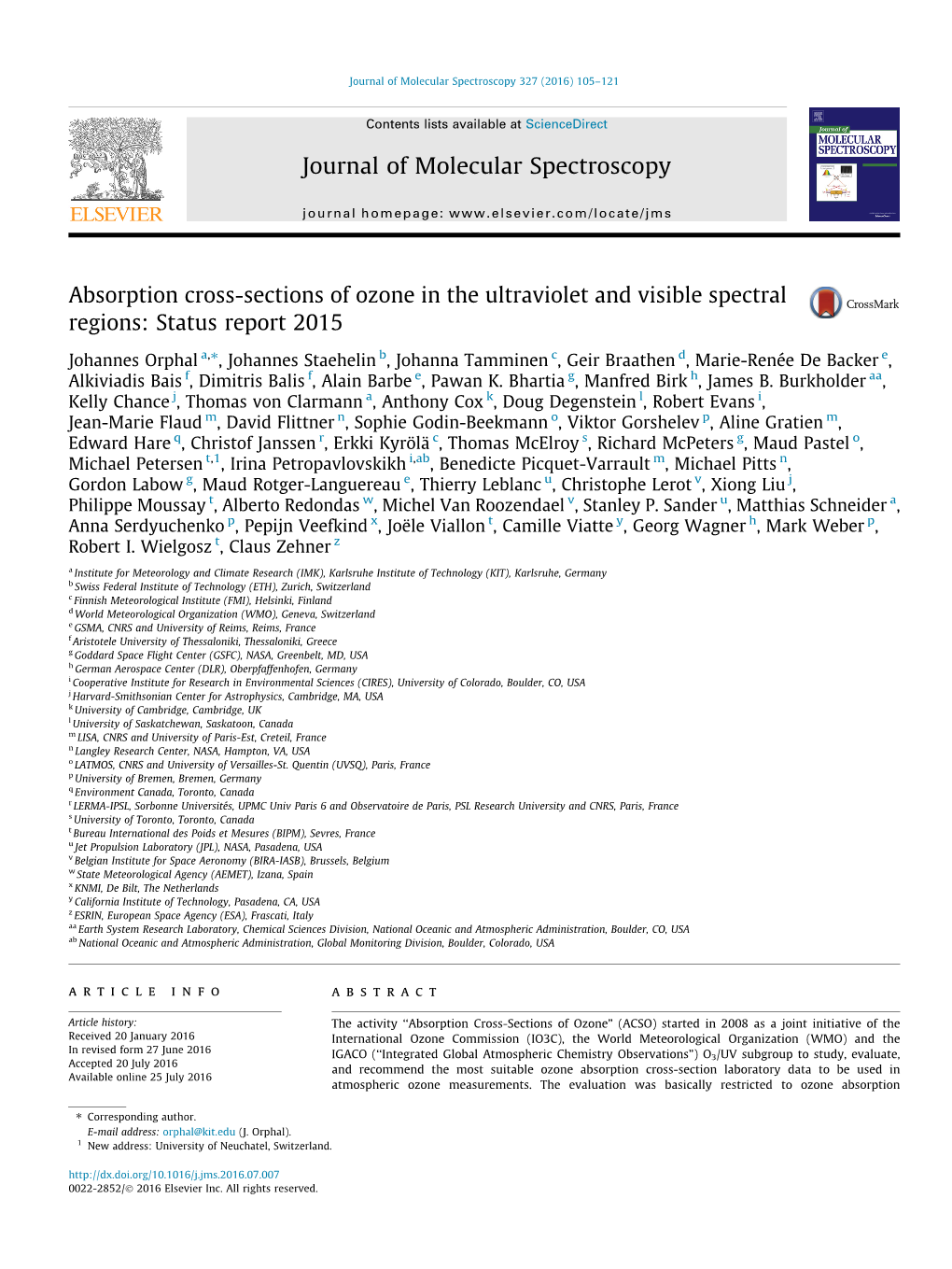 Absorption Cross-Sections of Ozone in the Ultraviolet And