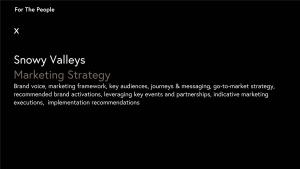 Brand Voice, Marketing Framework, Key Audiences, Journeys & Messaging, Go-To-Market Strategy, Recommended Brand Activations
