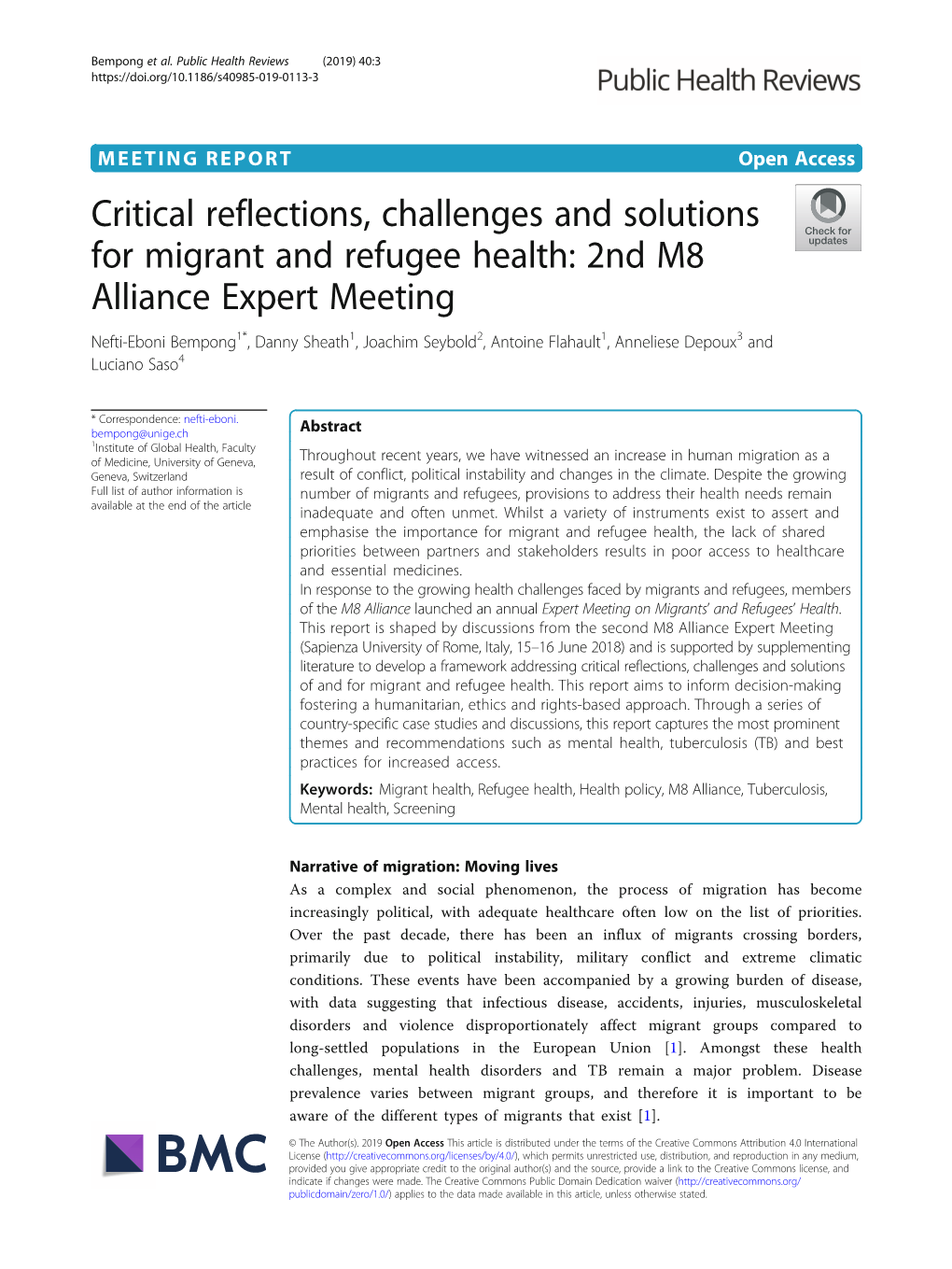 Critical Reflections, Challenges and Solutions