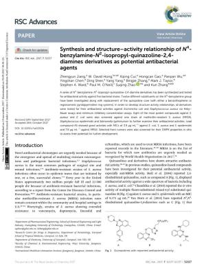 Synthesis and Structure–Activity Relationship of N4-Benzylamine-N2