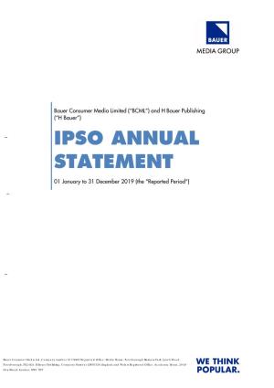Ipso Annual Statement