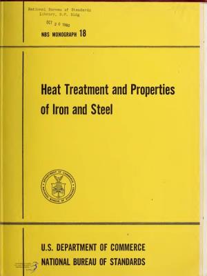 Heat Treatment and Properties of Iron and Steel