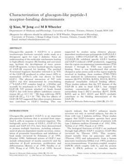 Characterization of Glucagon-Like Peptide-1 Receptor-Binding Determinants