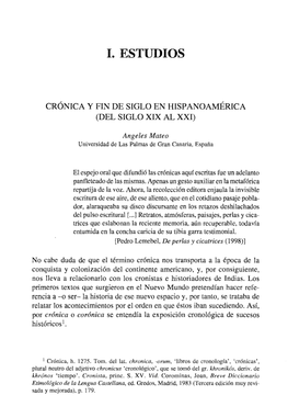 Crónica Y Fin De Siglo En Hispanoamérica (Del Siglo Xix Al Xxi)