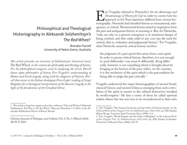 Philosophical and Theological Historiography in Aleksandr