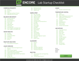 Lab Startup Checklist