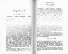 College Chronicle 1960S
