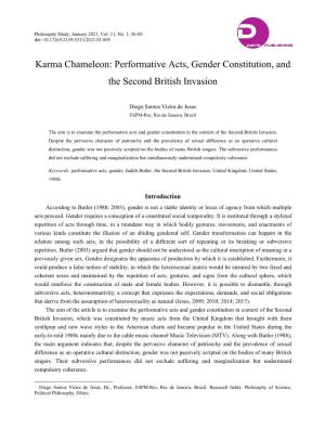 Karma Chameleon: Performative Acts, Gender Constitution, and the Second British Invasion