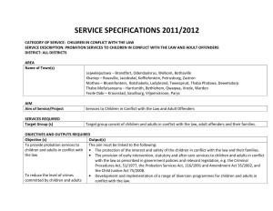Service Specifications Probation Services 2011 2012