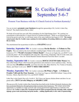 St. Cecilia Festival September 5-6-7