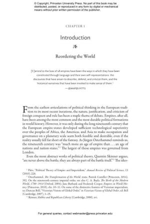 Reordering the World: Essays on Liberalism and Empire