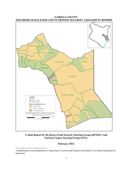 Garissa County 2020 Short Rains Food and Nutrition Security Assessment Report