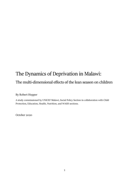 The Dynamics of Deprivation in Malawi