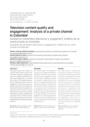 Television Content Quality and Engagement