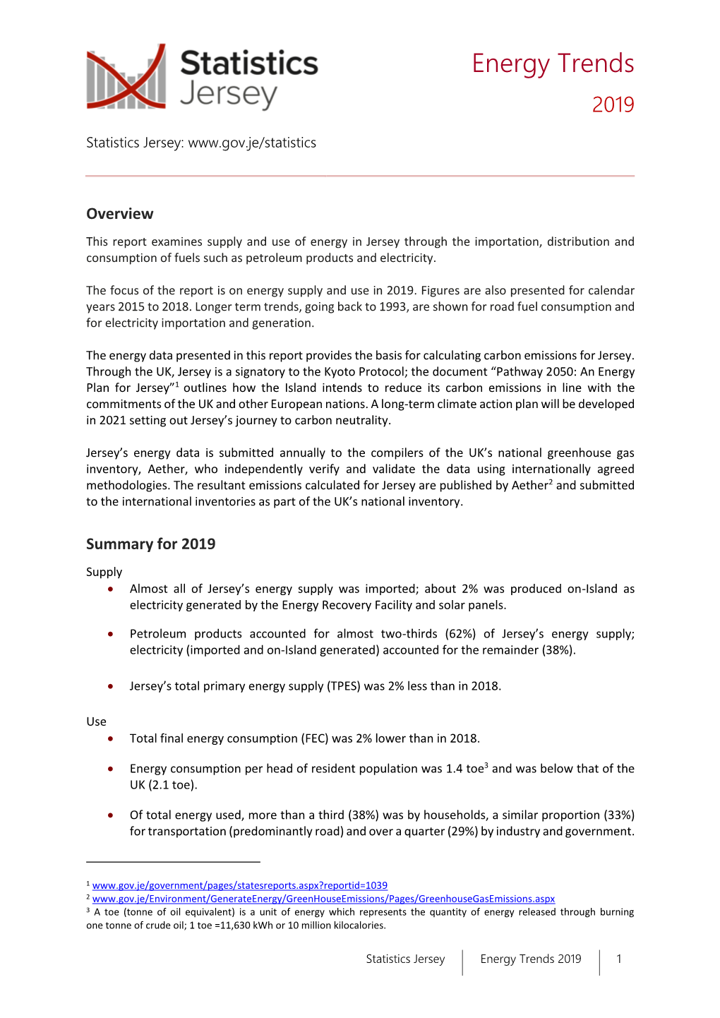 Jersey Energy Trends 2019 Report