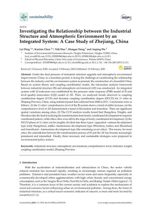 Investigating the Relationship Between the Industrial Structure and Atmospheric Environment by an Integrated System: a Case Study of Zhejiang, China