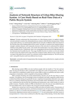 Analysis of Network Structure of Urban Bike-Sharing System: a Case Study Based on Real-Time Data of a Public Bicycle System