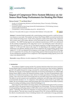 Impact of Compressor Drive System Efficiency on Air Source Heat Pump