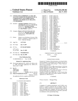 (12) United States Patent (10) Patent No.: US 8,222.296 B2 Nudelman Et Al
