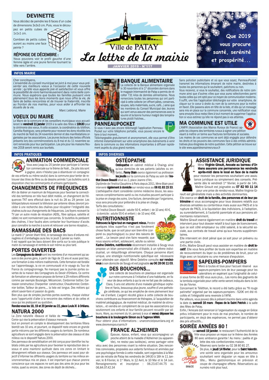 Janvier 2019 - N°117 Infos Mairie