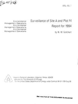 Surveillance of Site a and Plot M